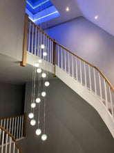 Load image into Gallery viewer, PD1302-A | Indoor Flush Chrome Entryway Multiple Pedant Ceiling Light Fitting, 1, 3, 5, 7, 9, &amp; 14 Lights