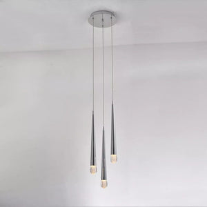 Avivo Droplet PD2309-3A | 3 Light LED Pendant Brass & Chrome Ceiling Fitting