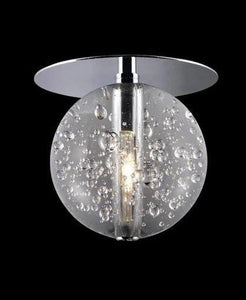 Avivo Bubbles RX1302-1A | 1 Light Flush Mount Chrome Clear Glass Ceiling Fitting