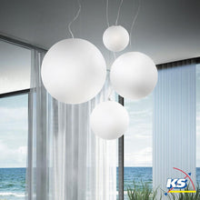 Load image into Gallery viewer, MAPA SP5 | Indoor Fade Chrome &amp; White Multiple Globe pendant Chandelier Ceiling Light, 5 Lights