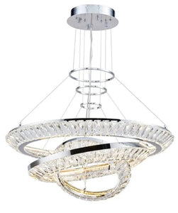 Avivo Halo PD1305-3F |  LED Crystal Ceiling Chandelier Pendant Chrome Clear Light