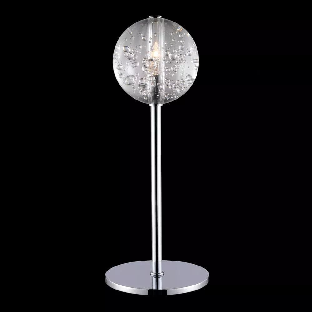 Bubbles TL1302-1A  | Chrome Table Lamp Clear Glass